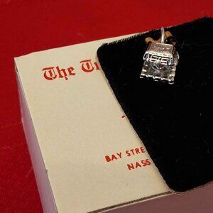 Sterling Engagement Ring in a Box Charm Necklace